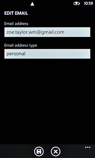 Press the field below Email address type.
