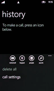 Press the dots in the bottom right corner of the display.