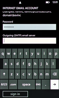 Press the field below Outgoing (SMTP) email server and key in the name or IP address of your email provider's outgoing server.Please note that if you can't send email messages when using your email provider's outgoing server, key in smtp.vodafone.net.au (Vodafone's outgoing server).