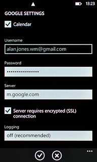 Press the confirm icon.