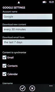 Press the field below Download email from.
