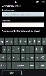Press the field below Password and key in the password for the server.