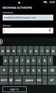 Press the field below Domain and key in the domain.