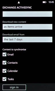 Press the field below Download email from.