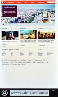 Press the address bar at the bottom of the display.
