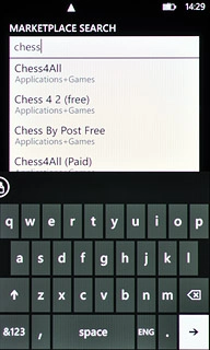 Key in the name of the required application and press arrow right.