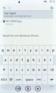 Press the required contact.Write subject and text for your email message.