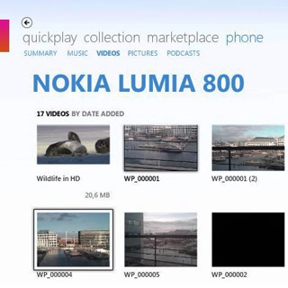 Select VIDEOS or PICTURES.Go to the required folder.