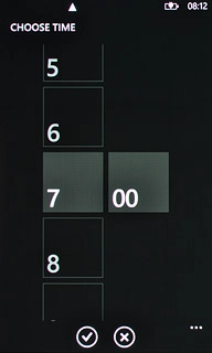 Press hours and minutes and set the required time.