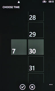 Press the confirm icon.