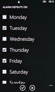 Press the confirm icon.