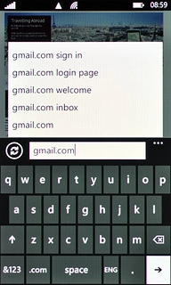 Key in http://gmail.com and press arrow right.