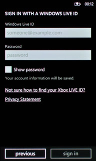 Press the field below Windows Live ID and key in your email address for your Windows Live account.