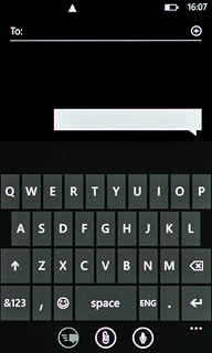 To key in numbers or symbols:Press &123.