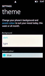 Press dark or light to change background colour.