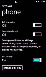 Press change SIM PIN.