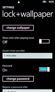 Press change password.