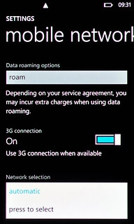 Press automatic.Wait while your phone finds the network.