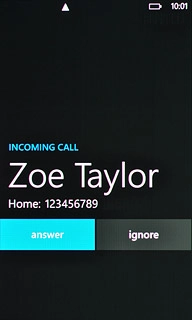 Press answer to answer the call.