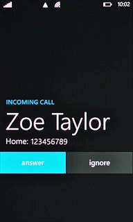 Press ignore to reject the call.