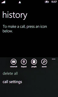 Press call settings.