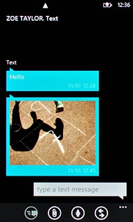 Press and hold the required text message.