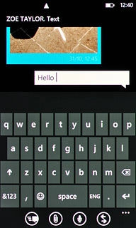 Press the send icon.