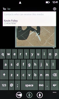 Key in the first letters of the required contact.Matching contacts are displayed.Press the required contact.