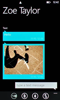 Press and hold the required picture message.