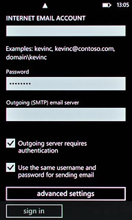 Press advanced settings.