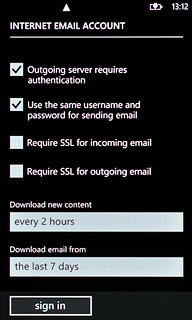 Press sign in.Wait while the email account is activated.