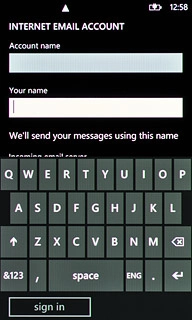 Press the field below Your name and key in the required sender name.