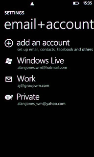 Press add an account.