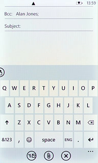 Press the attachment icon.Go to the required folder.