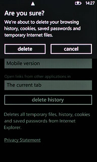 Press delete to confirm.