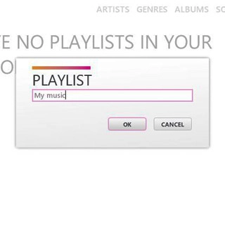 Key in a name for the playlist and select OK.