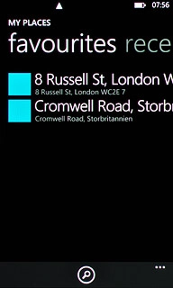 Press the required destination to view more information.