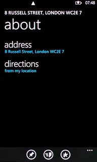 Press directions to plan a route to the destination.