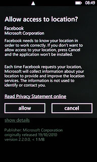 Press allow to confirm.Wait a moment while the application is installed.