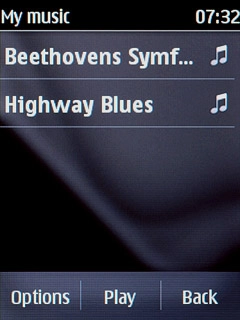 Go to the required category or playlist.Press the required audio file or the required playlist.