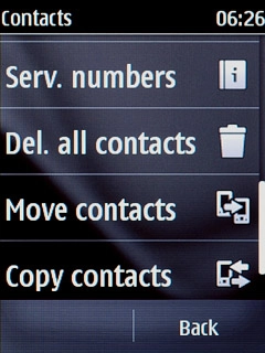 Press Copy contacts.