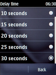 Press the required period.A request to turn on the selected divert type is sent to the network.