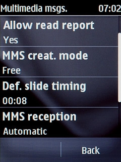 Press MMS reception.