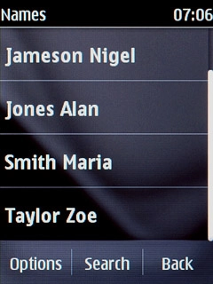 Press the required contact.