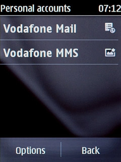 Press and hold Vodafone Mail until a pop-up menu is displayed.