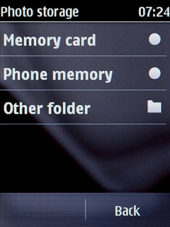 Press , Phone memory or Other folder.