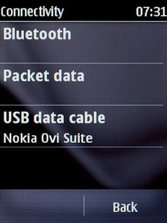 Press USB data cable.