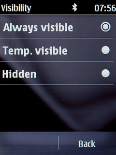 Press Always visible, Temp. visible or Hidden.