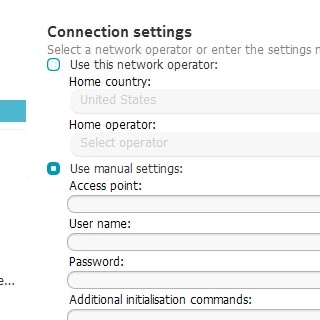 Select Use manual settings.