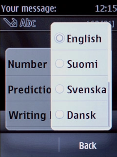 Press the required language.